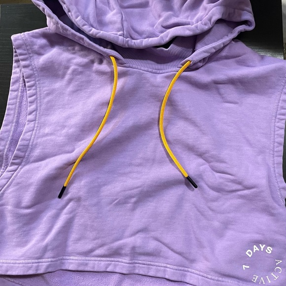 3 Piece 💜💜 7 Days Active Set Bra, TKO Tights, Crop Top Hoodie from Revolve - Picture 6 of 9